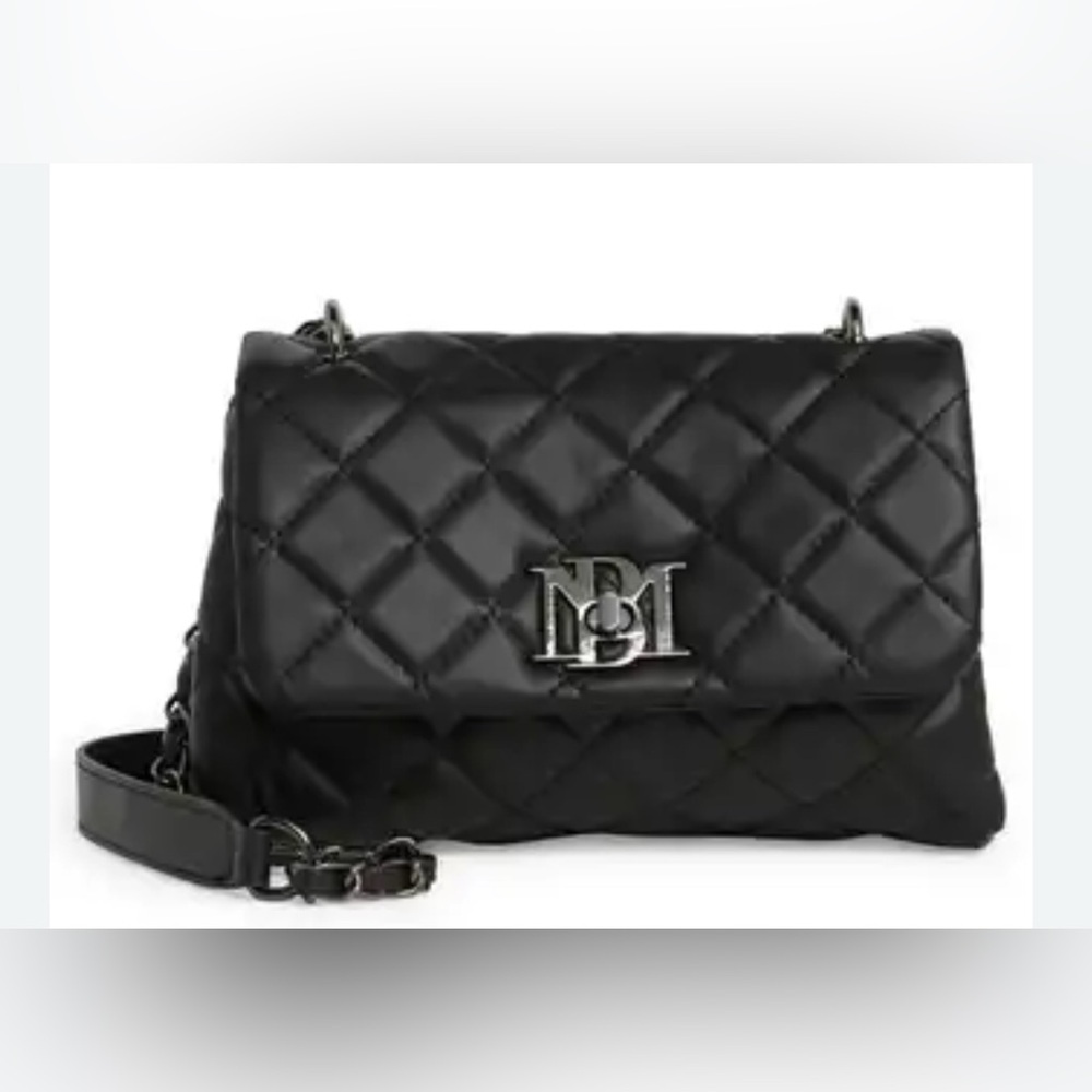 BADGLEY MISCHKS Black Quilted Chain Bag